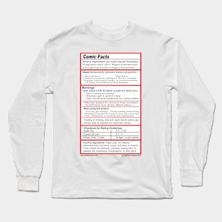 Comic Facts and Warnings Long Sleeve T-Shirt